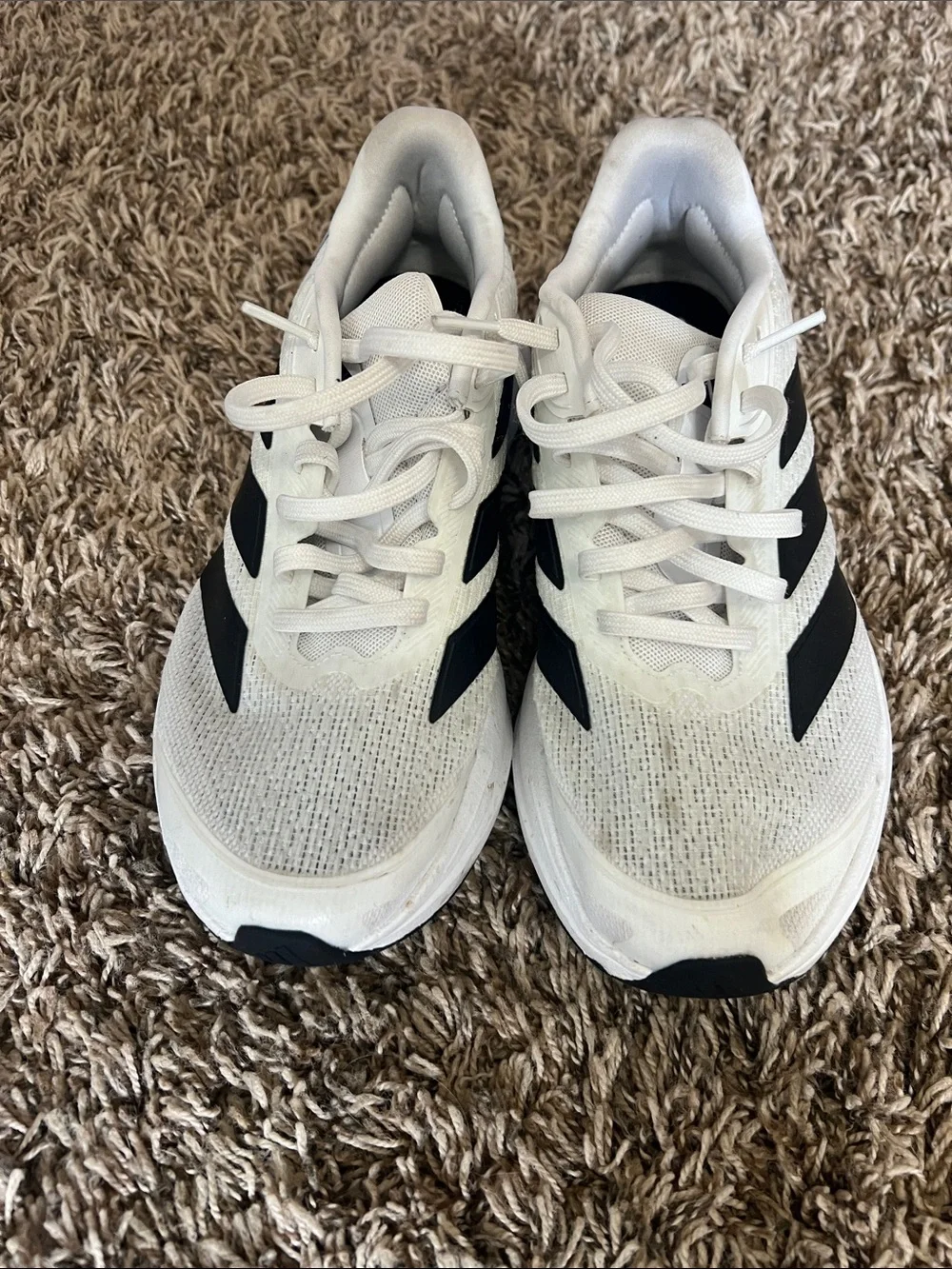 adidas White and Black Men's Athletic Shoes